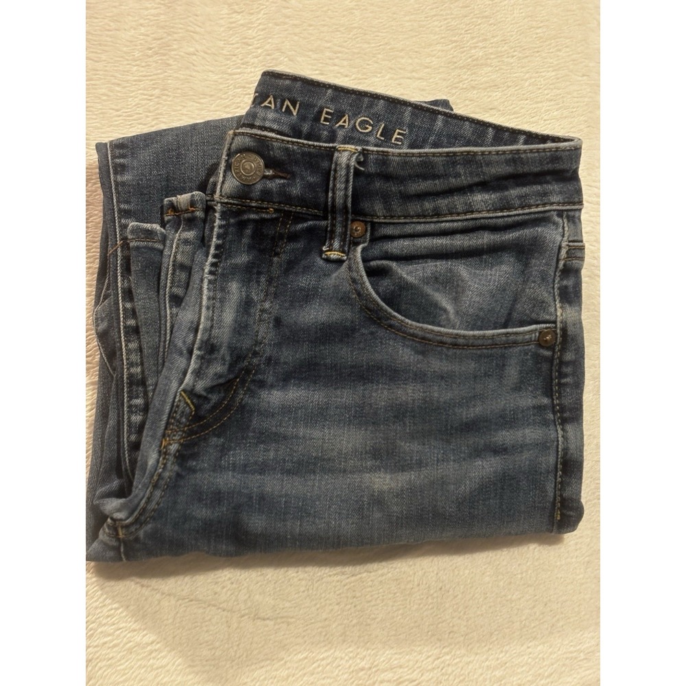 American Eagle Jeans Men's *31x29 Airflex Athletic‎ Fit Whiskered Denim Pants